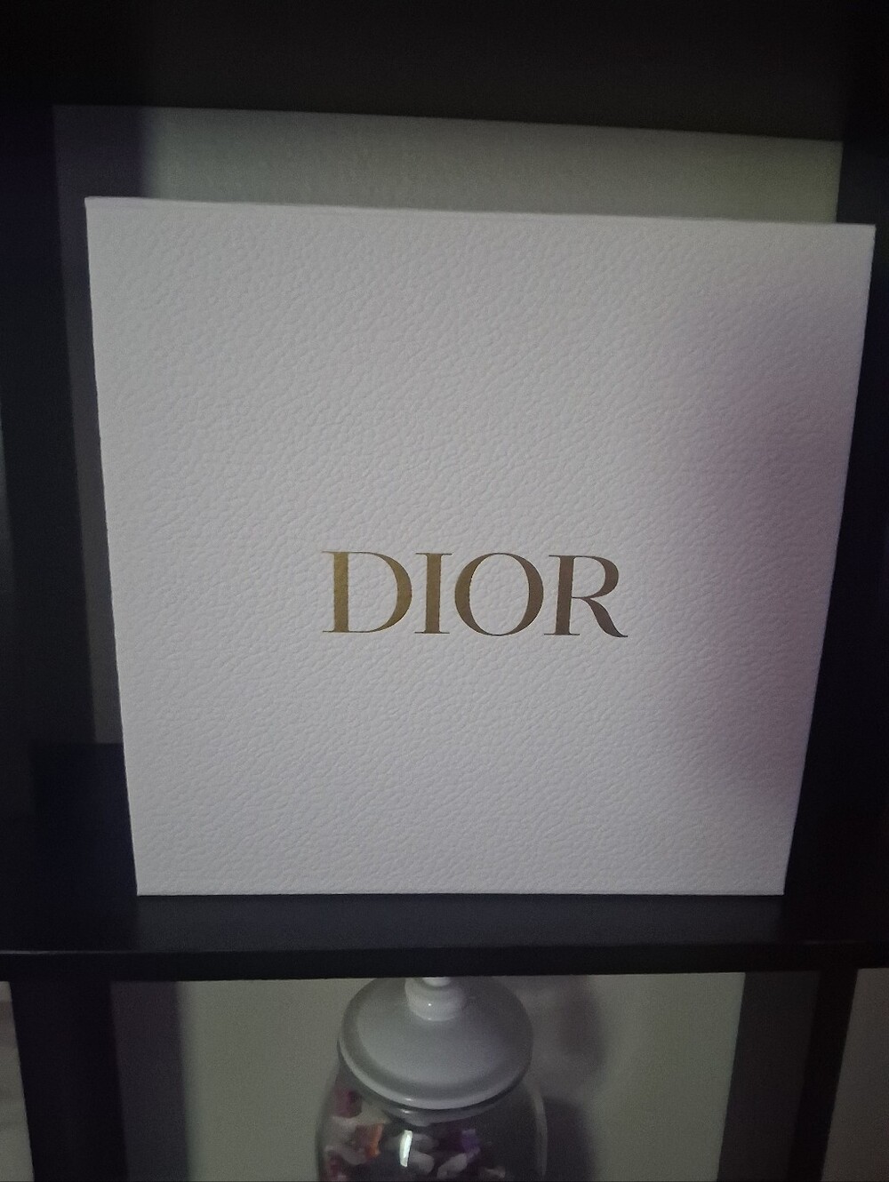 Large Dior Gift Box/bag Set W/ White Tissue Paper with Gold Logo